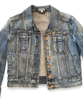 Express Medium Wash Denim Jacket Size M
